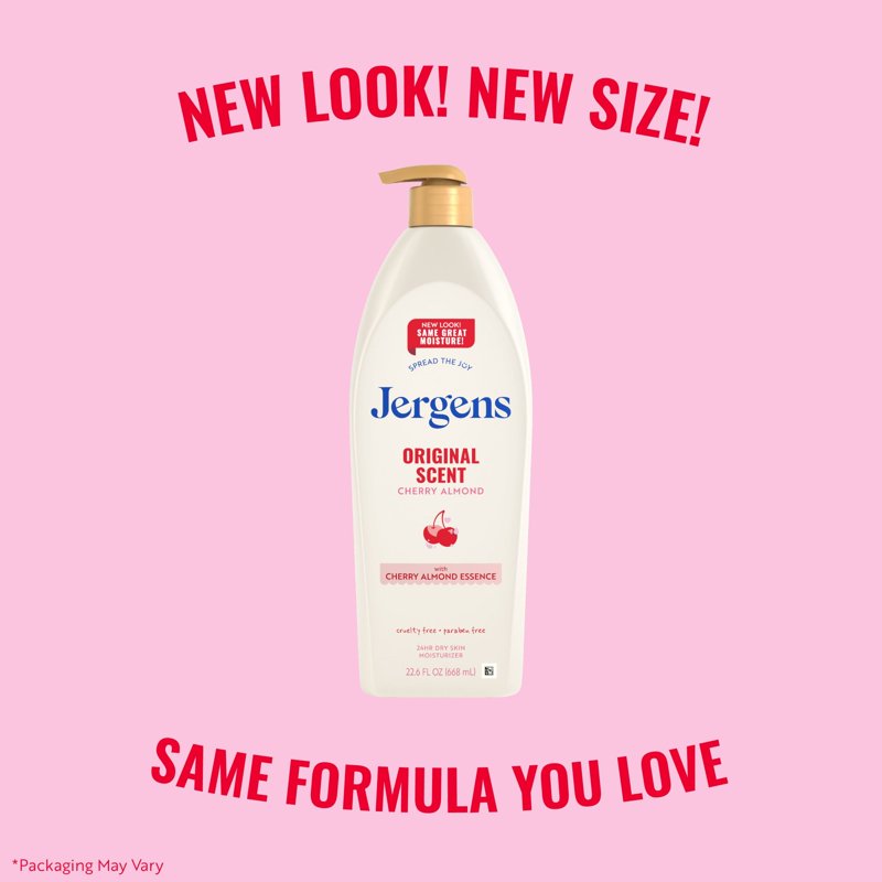 Jergens Cherry Almond Body Lotion for Dry Skin 22.6 fl oz