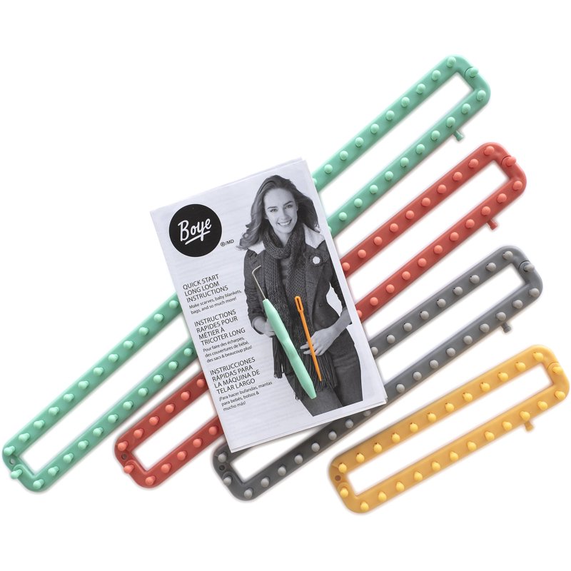 Kids Loom Set for Knitting & Crafting - 6-Piece Multicolor Looms with Hook & Needle