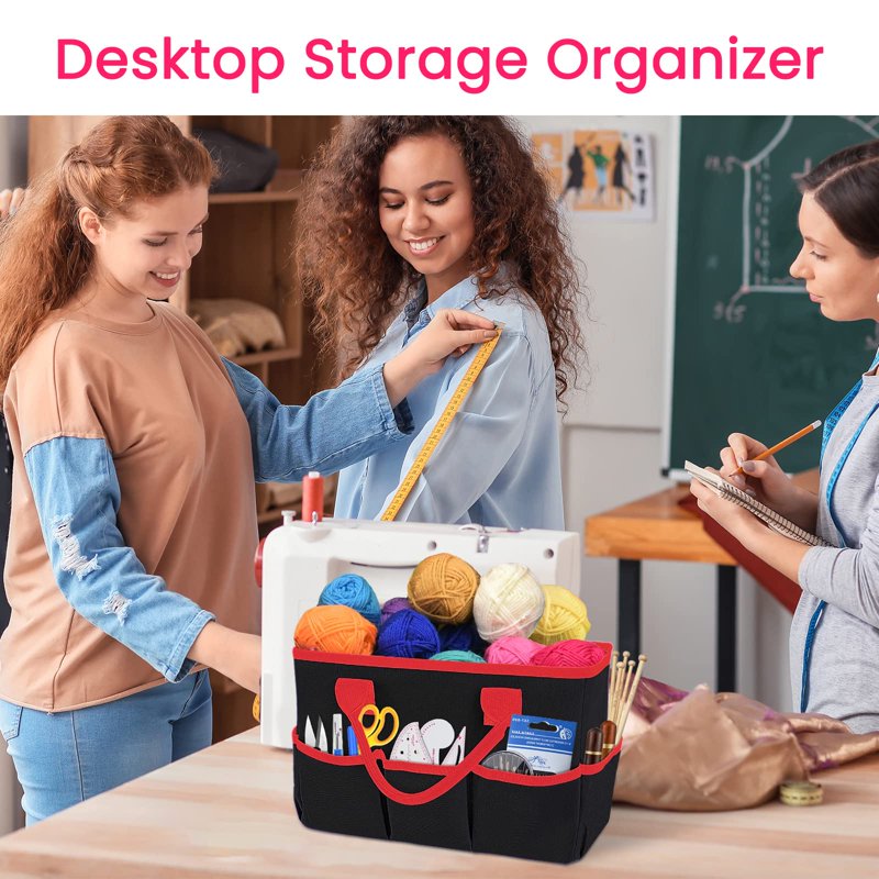 Multi-Purpose Craft & Supply Tote Bag Organizer with Handles - Travel & Classroom Storage