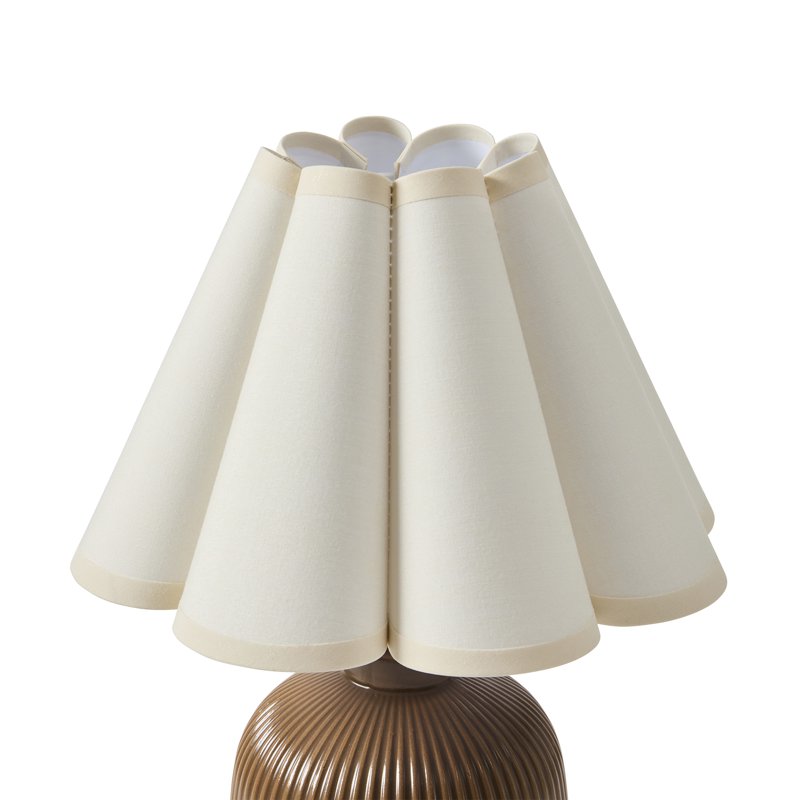 12.5-Inch Ceramic Table Lamp with Fabric Shade – Multiple Finish Options
