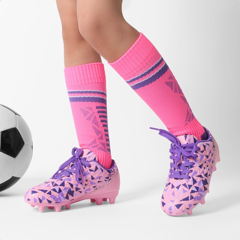 Dream Pairs Youth Soccer Cleats with Socks - Boys Girls Firm Ground Shoes