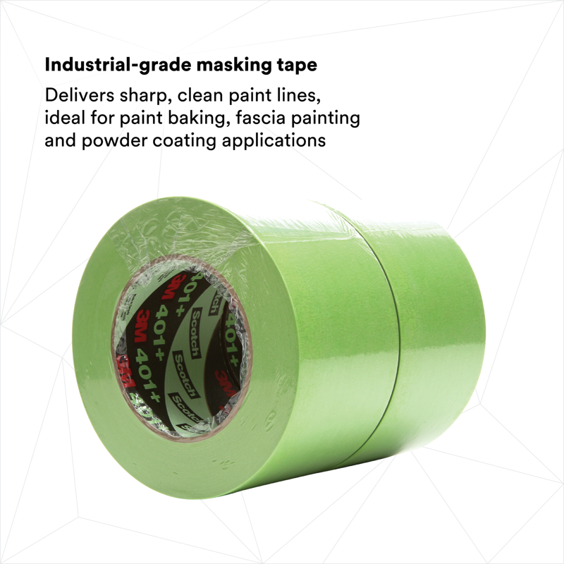 High Performance Green Masking Tape 1/2 in. x 60 yds. - Heat-Resistant Automotive & Industrial Masking Tape