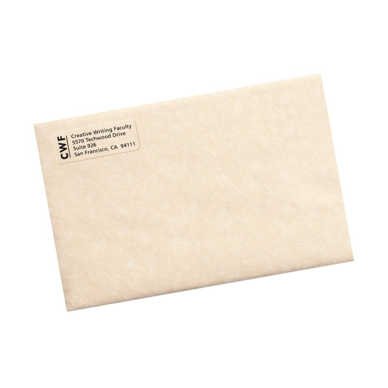 Clear Return Address Labels 2/3" x 1-3/4" | Pack of 600 Printable Office Labels