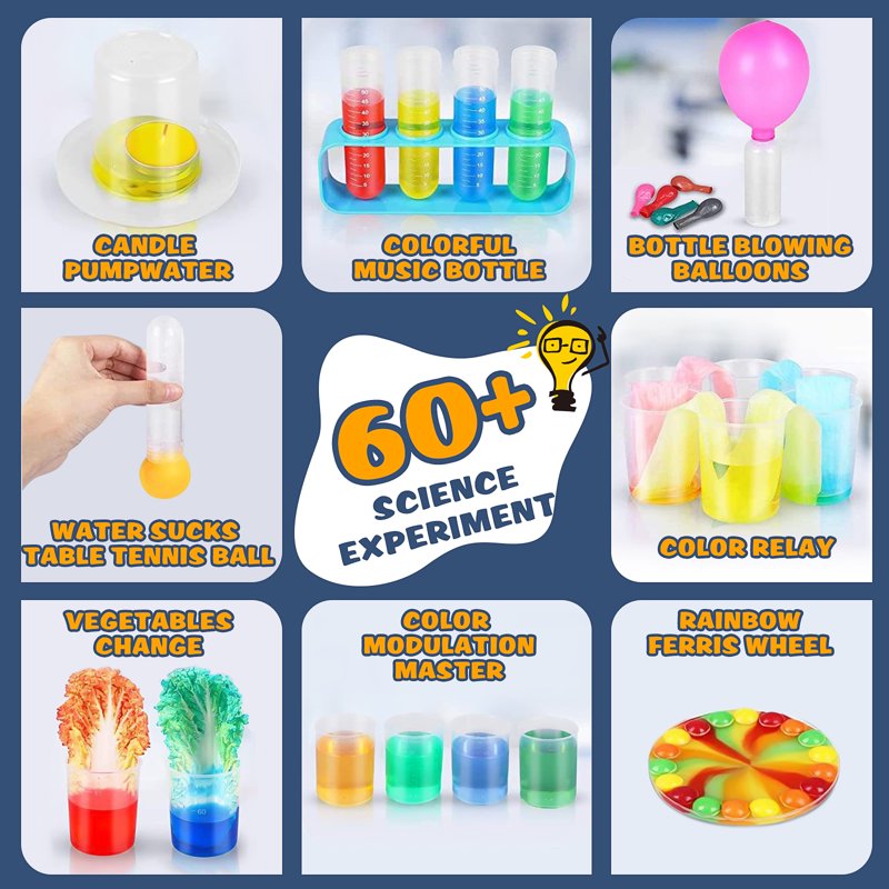 Educational Science Kit for Kids 60+ Experiments STEM Learning Toys Gift for Boys Girls 5-12