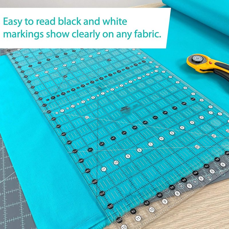 Quilting Ruler 12.5 x 24.5 Inch for Precise Patchwork and Sewing