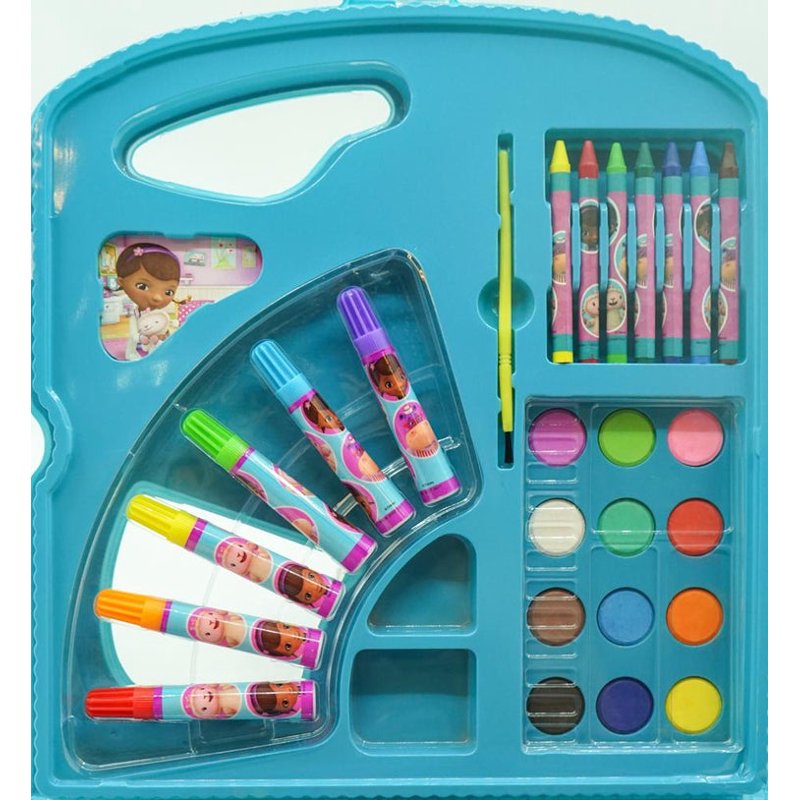 Kids Art Storage Case with Art Supplies - Doc McStuffins Design