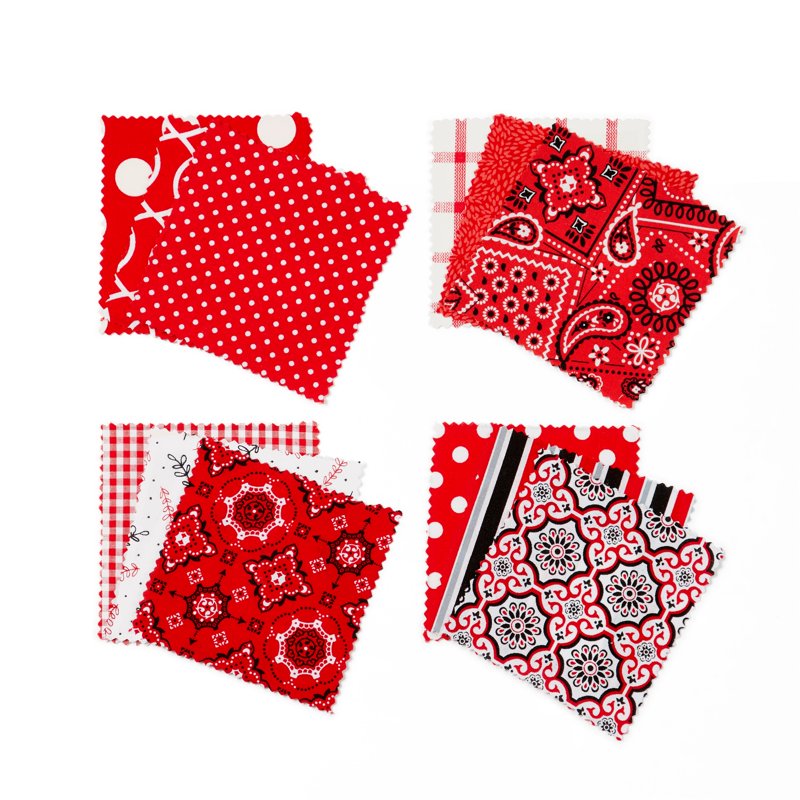 Cotton Fat Quarter Fabric Pack for Quilting & Sewing - Medium Dot Pattern