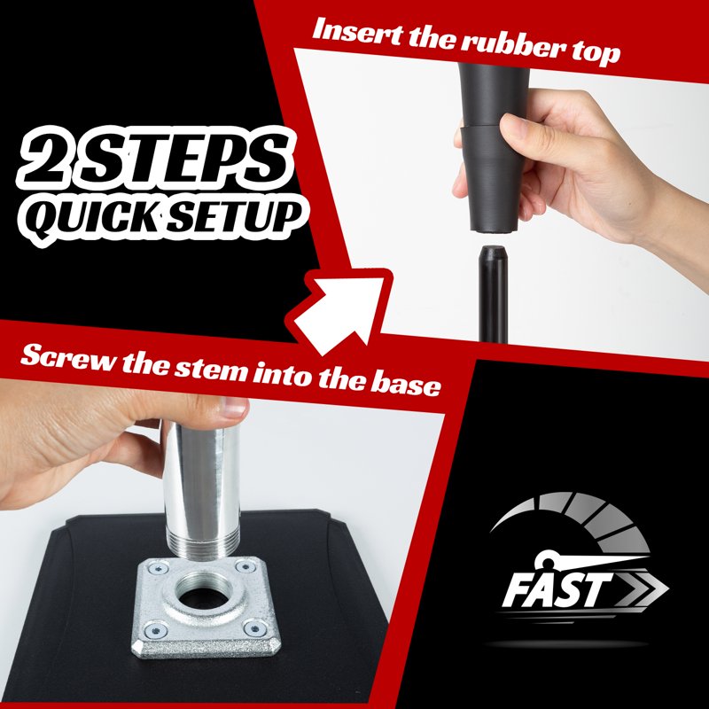Adjustable Portable Batting Tee for Baseball & Softball - 24-46 Inch Height Range