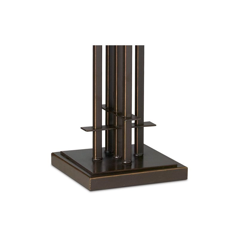 Tiffany Style Table Lamp 26.25" Bronze Wrought Iron Art Deco Bedroom Living Room