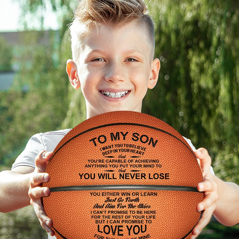 Personalized Letter Basketball for Son Indoor/Outdoor Game Ball Gift for Boy