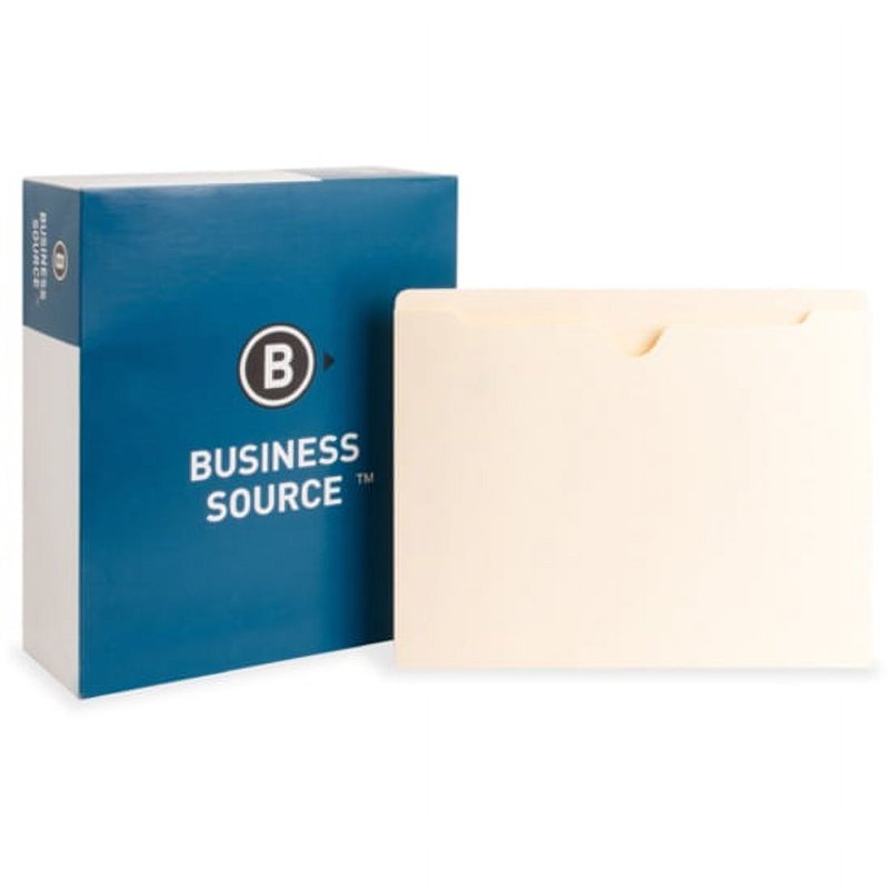 Manila Flat File Pockets - 100 Pack Office File Organizer