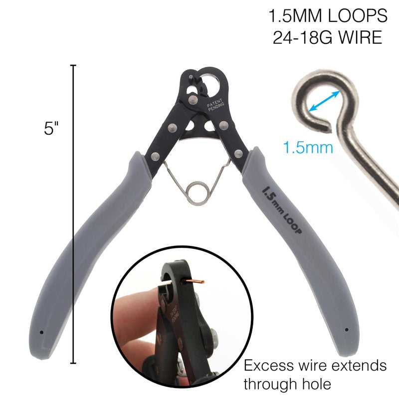 Jewelry Looper Kit with 1-Step Pliers & Tarnish-Resistant Wire Spools - Create Consistent Loops