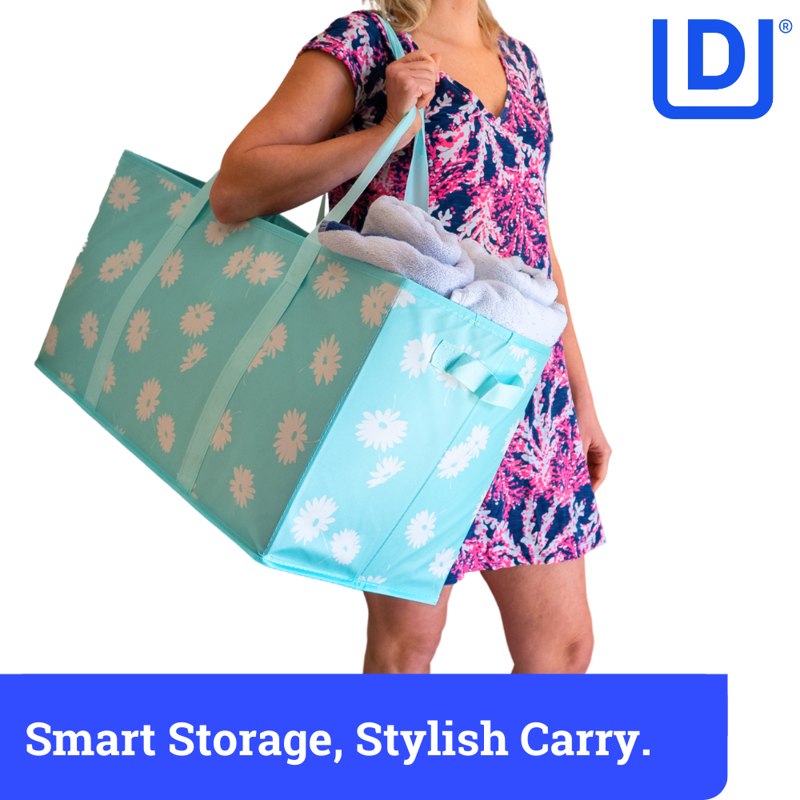 Large Collapsible Tote Bags Set - All-Purpose, Heavy-Duty Storage & Shopping Totes
