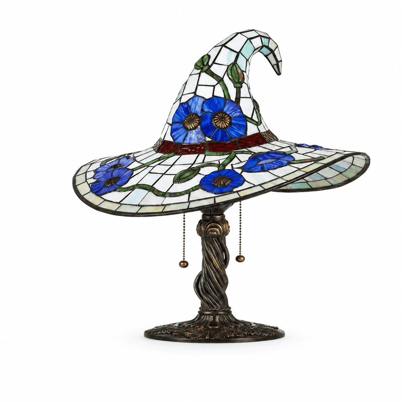 Gothic Witch Hat Table Lamp - Halloween Night Light for Bedroom Decor