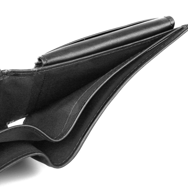 Men's Leather Double ID Credit Card Wallet - Black or Brown