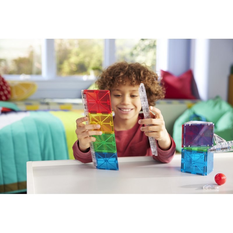 Magna-Tiles Rail Racers 33-Piece Magnetic Construction Set for Kids