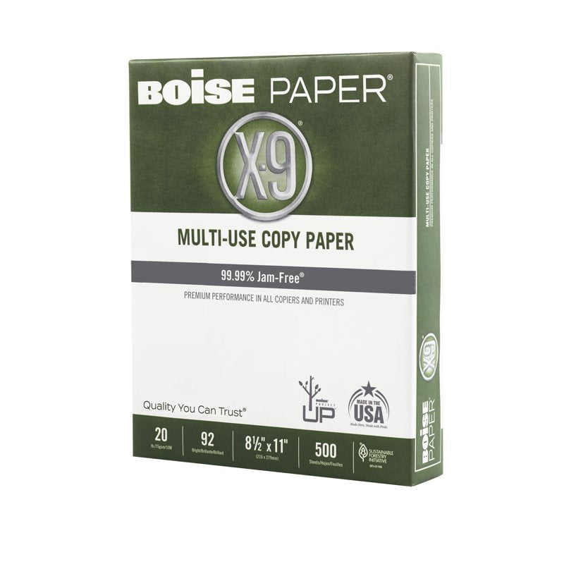 Boise X-9 Multi-Use Copy Paper - 8.5 x 11 Inches, 92 Bright, 20 lb, 10 Ream Carton