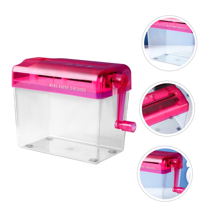 Raindrops Compact Handheld Paper Shredder - Small Manual Shredder for Home Office