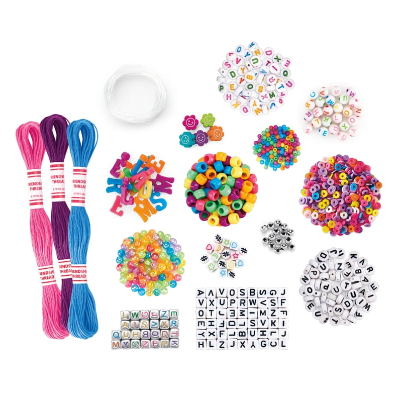 Girls & Tweens Friendship Bead Bracelet Kit with 750+ Alphabet Beads & Accessories