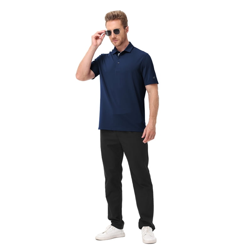 Men's Short Sleeve Performance Polo Shirts for Golf & Casual Wear