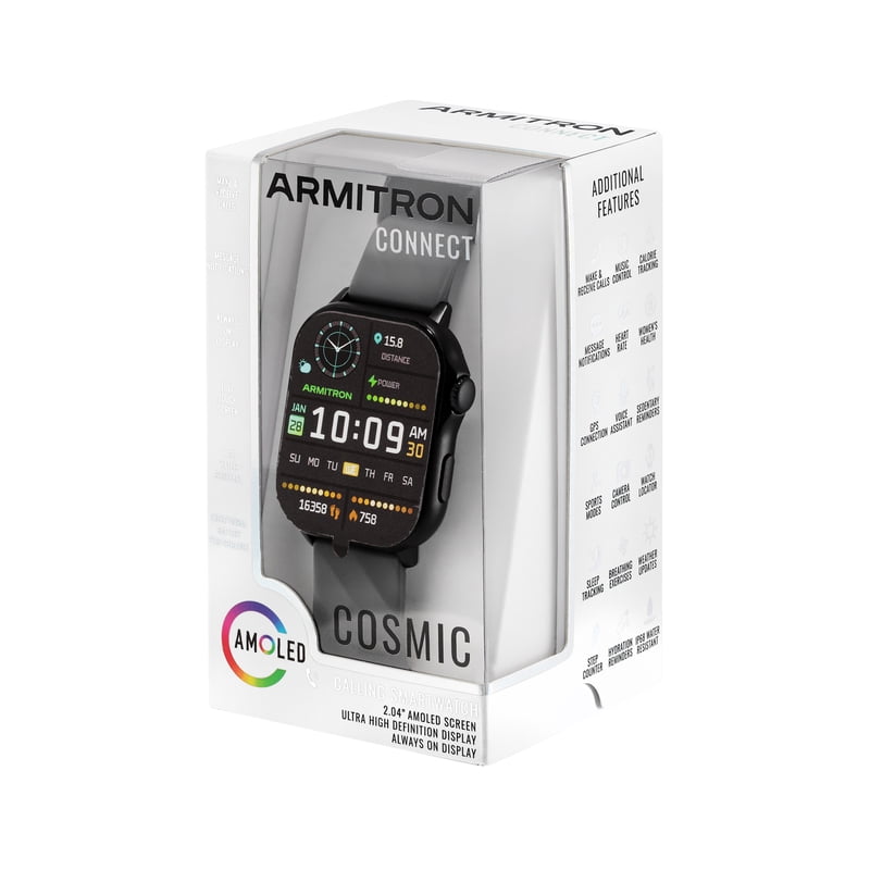 Unisex Smartwatch with Call Function and Gray Silicone Band - Fitness & Water-Resistant