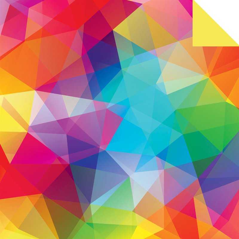 Rainbow Pattern Double-Sided Origami Paper Sheets 500 Pack - 6 Inch