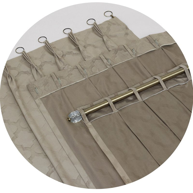 Energy Efficient Blackout Pinch Pleat Curtain Panels - Ivory, 34x63/84 Inches