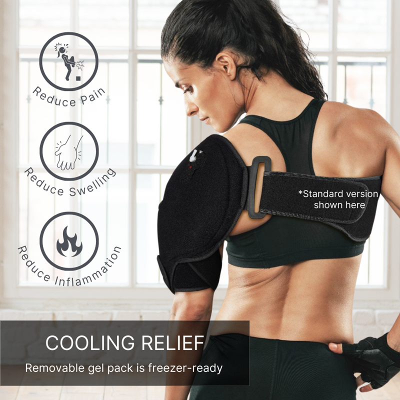 Cold Hot Shoulder Wrap for Pain Relief - Adjustable Compression Support
