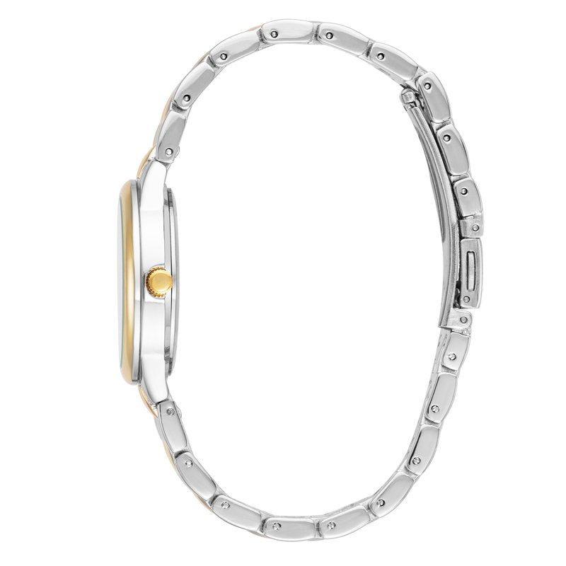 Women’s Two-Tone Bracelet Wristwatch with Classic Style and Water Resistance