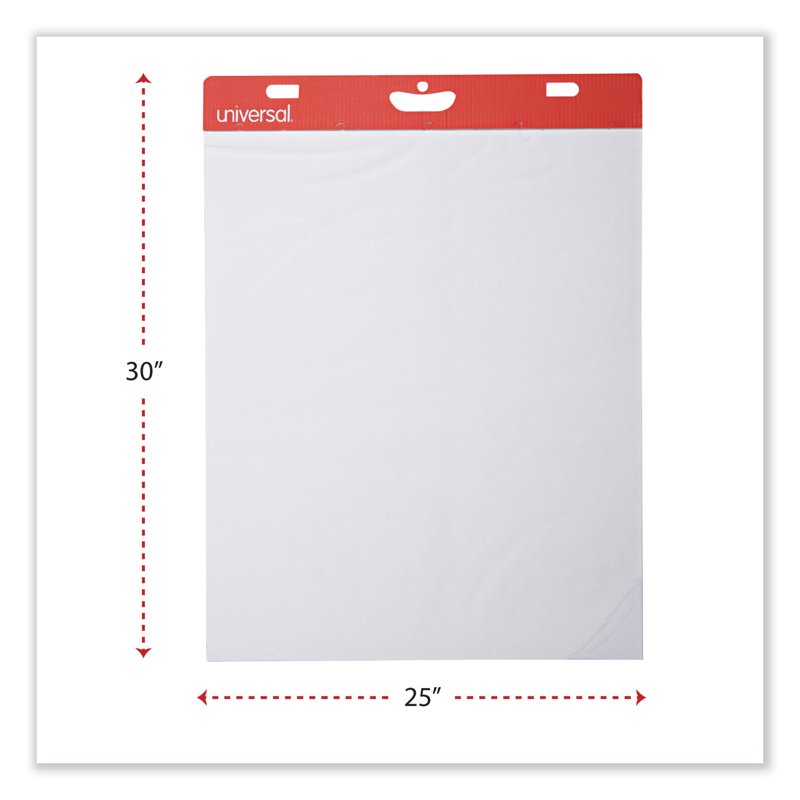 Universal Self-Stick Easel Pad Unruled 25x30 White 30 Sheets 2 Pack