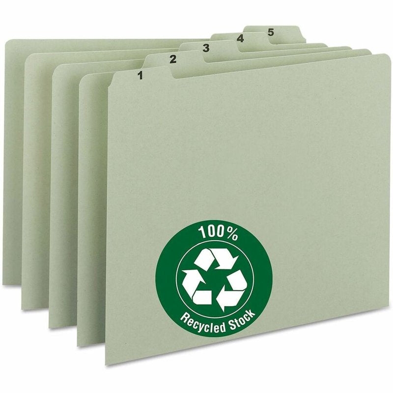 Recycled Top Tab File Guides Set of 31 - Durable Pressboard Office Organization