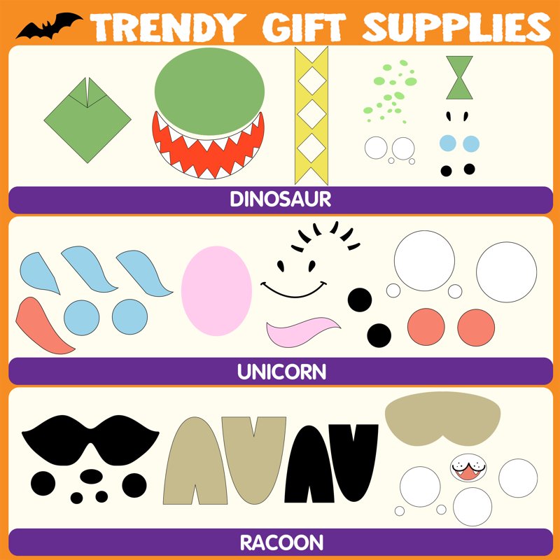 Variation of THIS listing: 18 Pack 6 Designs Halloween Foam Pumpkin Stickers - Joyfy Craft Kit