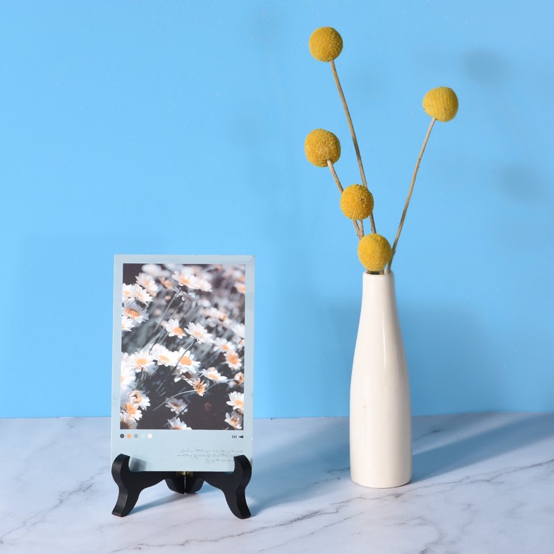 Wooden Easel Plate Holder Display Stand for Photos & Art - Brown, 8 Inch
