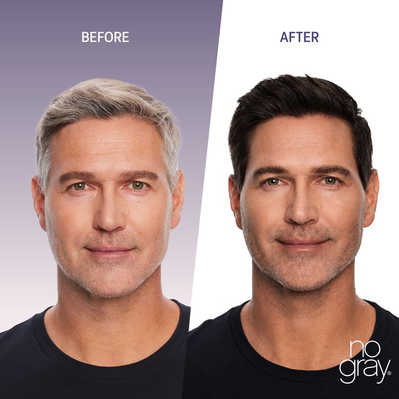 Permanent Hair Color Shampoo Dark Brown - Gray Coverage & Hair Care