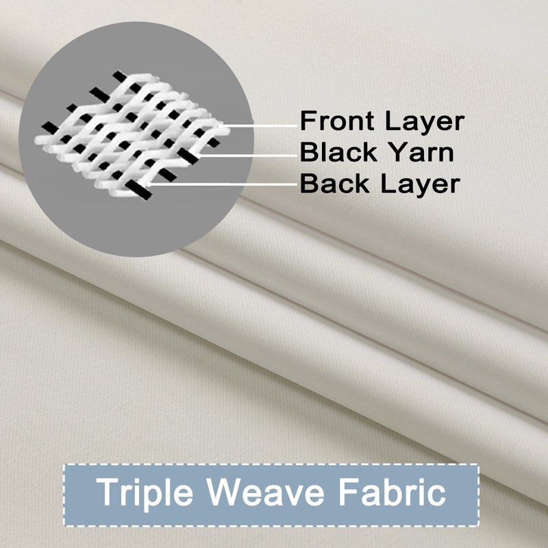Blackout Curtains 2 Panels - Light Blocking Thermal Insulated Privacy Drapes