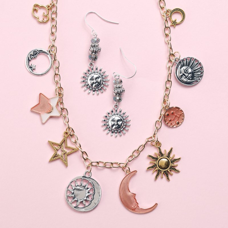 Assorted Charms and Pendants for DIY Jewelry Making - 120 Pieces