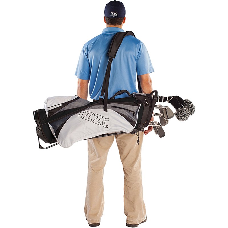 Izzo Side Winder Golf Bag Strap - Black, Single Strap Designed for Comfort