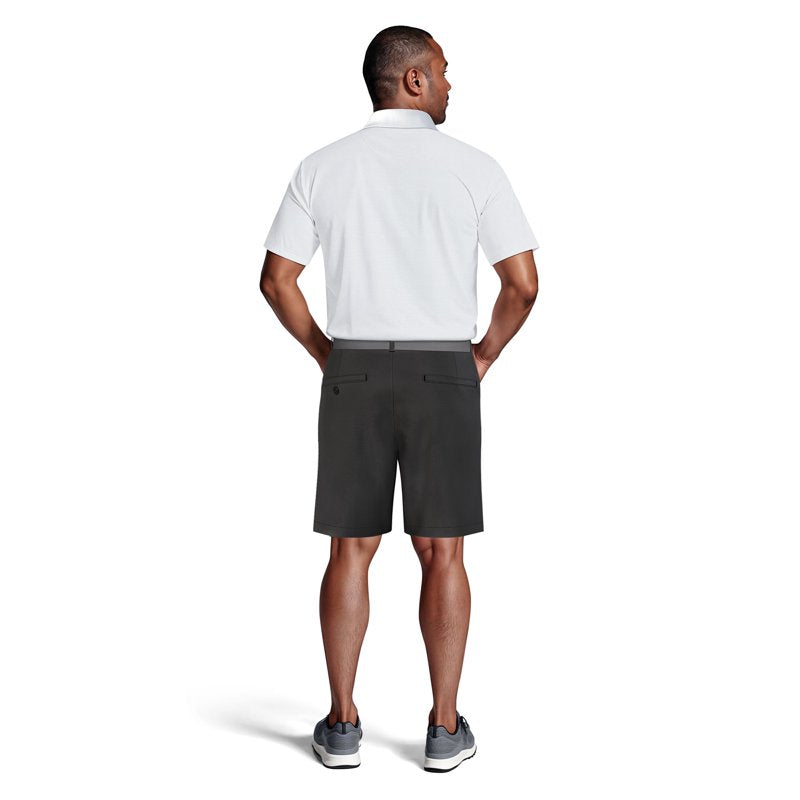 Men's & Big Men's Stretch Golf Shorts with Horizontal Pattern and Active Waistband - 9 Inch Inseam