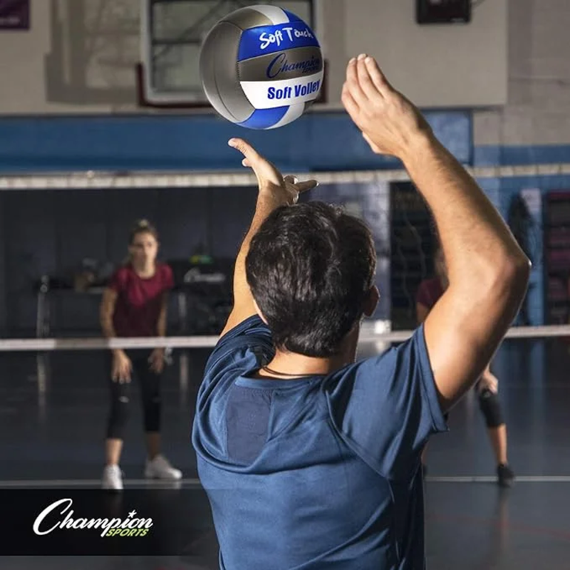 Soft Touch Volleyball with Synthetic Leather Cover - Official Size & Weight