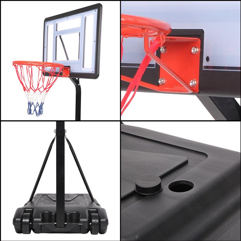 Portable Pool Basketball Hoop with Adjustable Height for Indoor & Outdoor Play