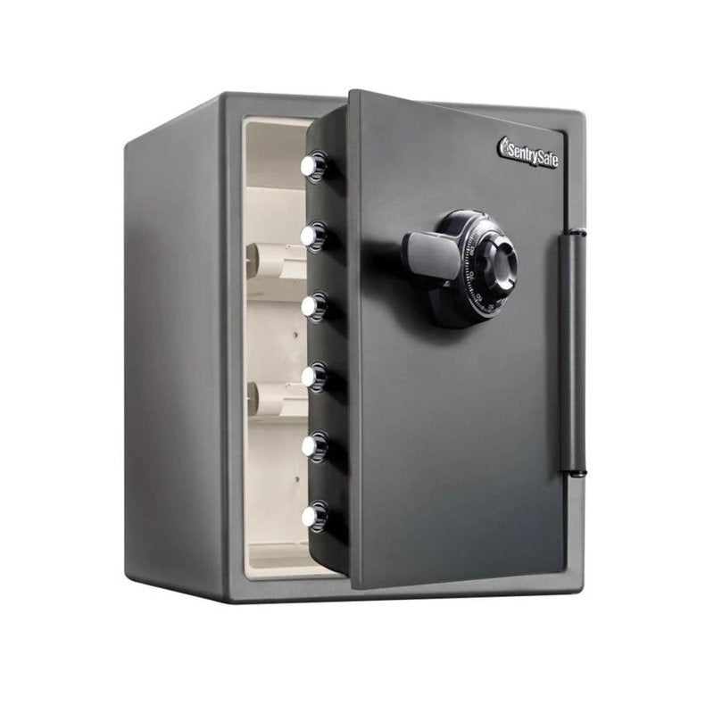Fireproof Security Safe with Combination Lock 2 Cu Ft Steel Gray