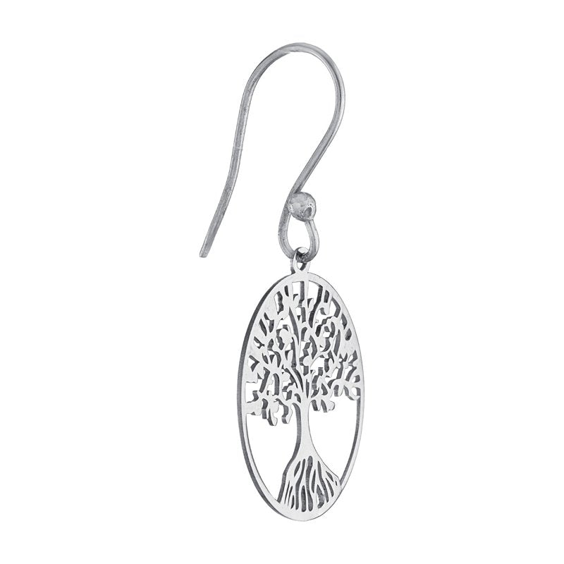 Sterling Silver Tree of Life Drop Earrings for Women - Handmade Jewelry