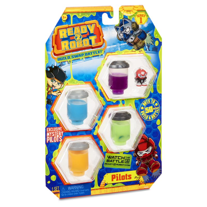 Robot Collectible Toy with Slime Squad Style 2 - Build & Battle