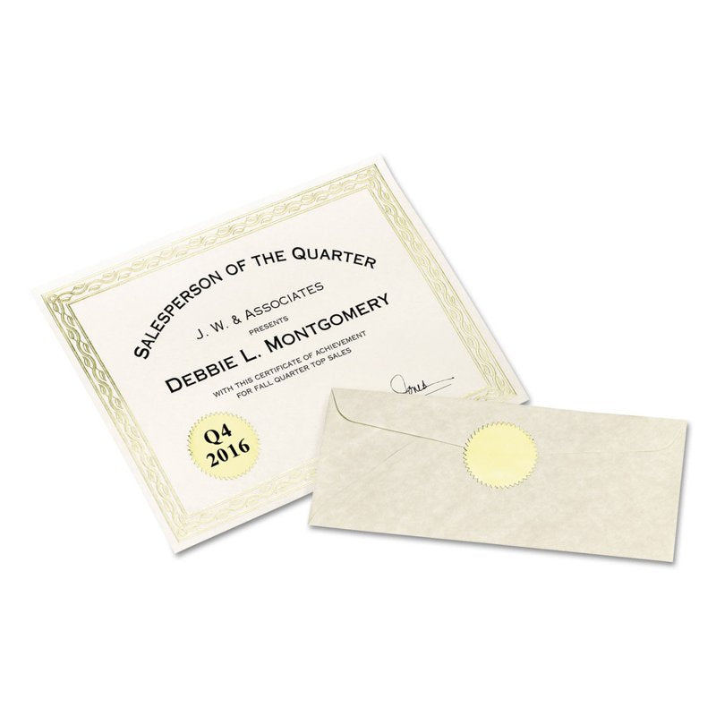 Gold Notarial Seals for Inkjet Printers - 2 Inch Diameter, Pack of 44