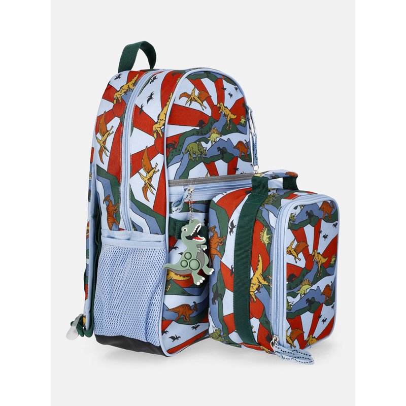 Kids' Dino World Backpack Set with Lunch Tote and Pouch - 17 Inch School Bag