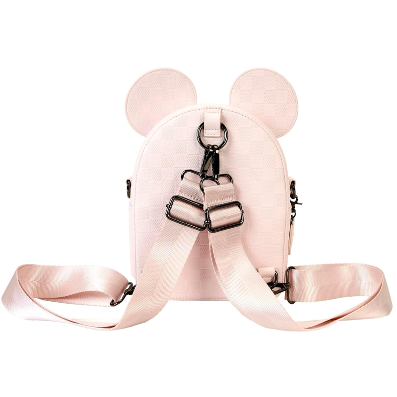 Checkered Minnie Mouse Backpack Crossbody & Convertible Bag