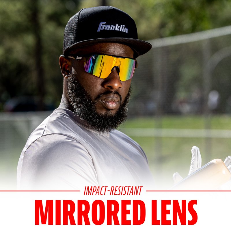 Baseball and Softball Sunglasses for Kids and Adults - UV Protection, Impact-Resistant Lightweight Sport Glasses with Carry Case