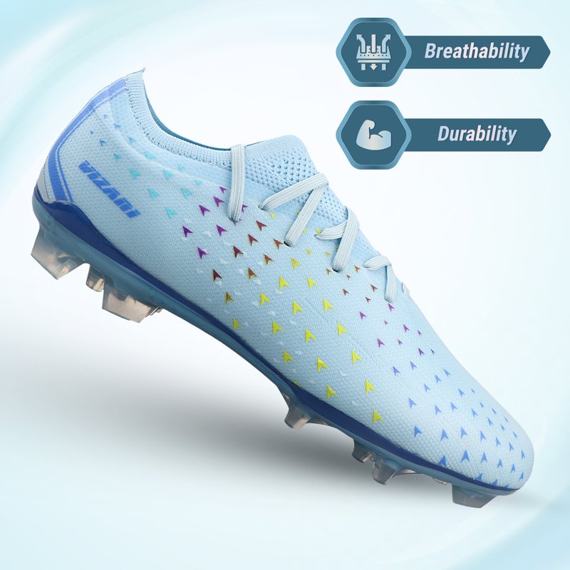 Vizari Tioga FG Soccer Cleats for Men and Women – Wide Fit, TPU Studs, Blue, Size 10