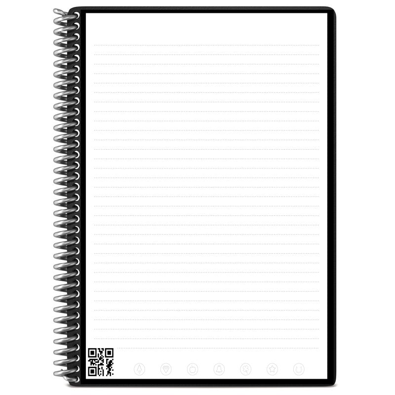 Smart Reusable Spiral Notebook - Eco-Friendly Digital Note-Taking, Lined Pages