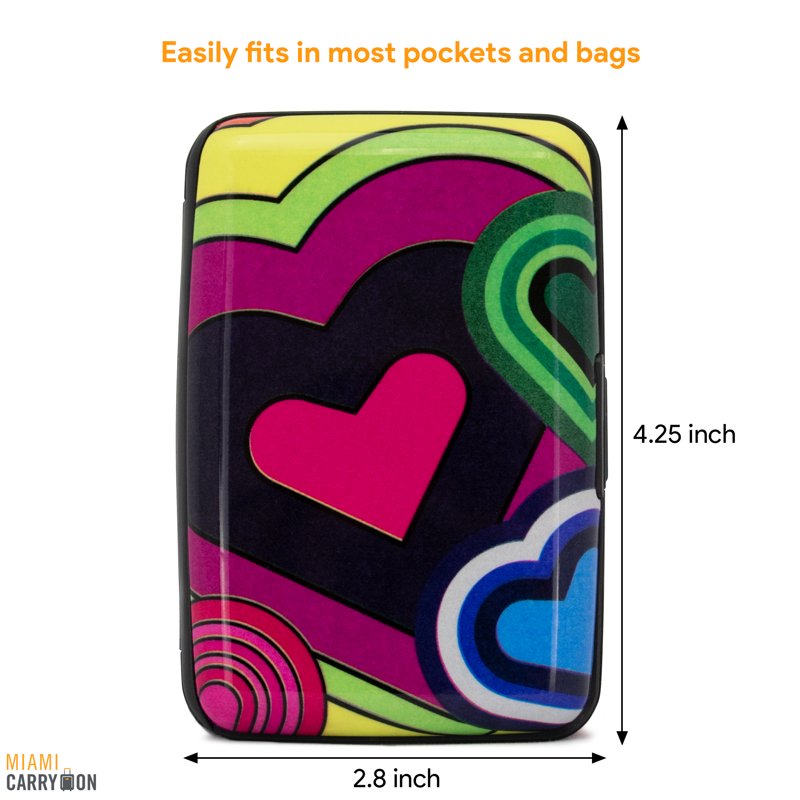 RFID Blocking Wallet with Aluminum Exterior - Travel Safe, 6 Slots